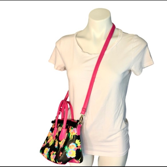 Betsey Johnson Floral Convertible Bag. - Picture 3 of 8